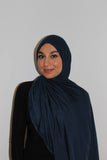 Easy Jersey Hijab Marineblau